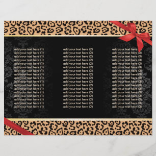 Impressão moderno do leopardo & folhetos dobráve