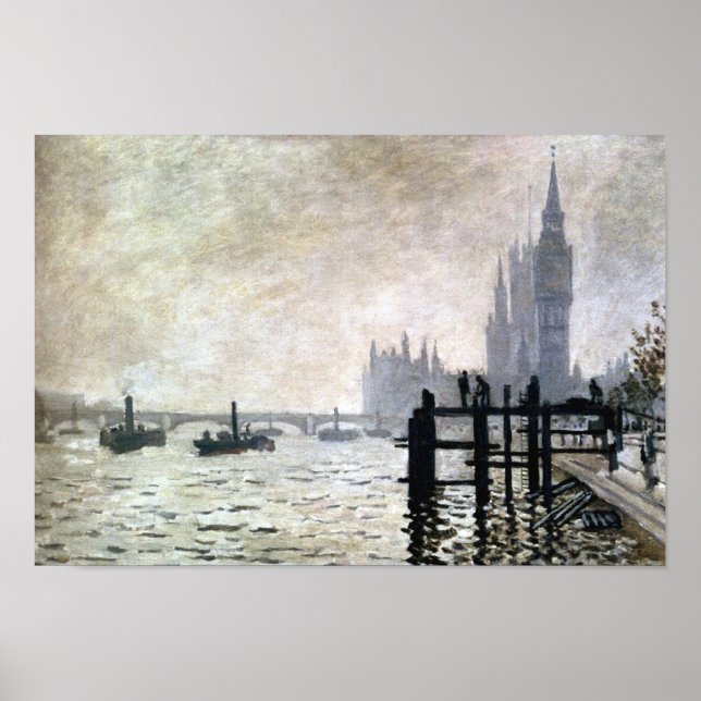 Impressão Monet-Thames e Parlamento (Frente)