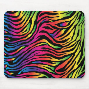 Impressão Mousepad da zebra do arco-íris