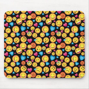 Impressão Mousepad de Emoji do divertimento,