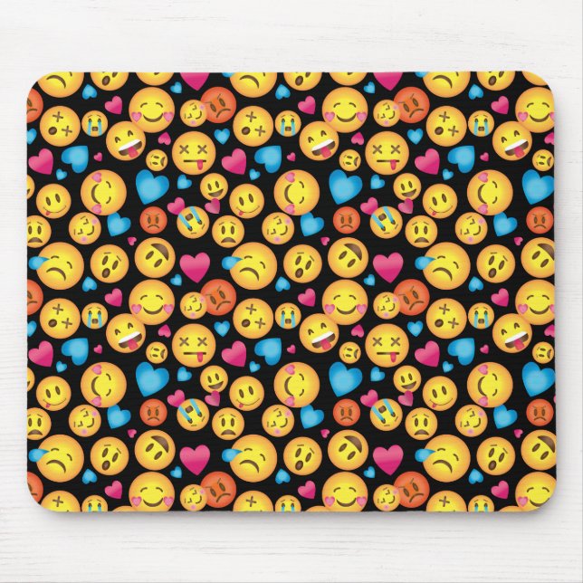 Impressão Mousepad de Emoji do divertimento, (Frente)