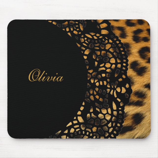 Impressão Mousepad do leopardo (Frente)