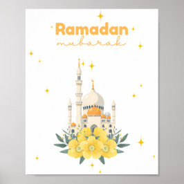 Impressão na Parede Mesquita Ramadan Mubarak Flore