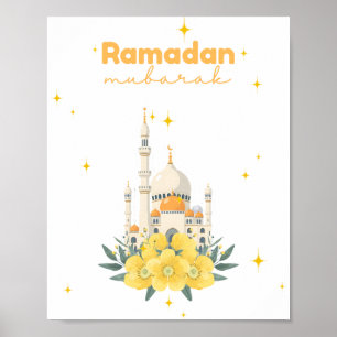 Impressão na Parede Mesquita Ramadan Mubarak Flore