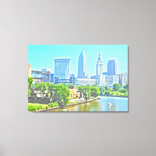 Impressão no rio CLE OH (efeito de pintura)