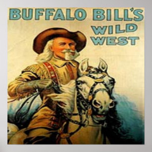 Impressão ocidental da arte de Buffalo Bill do