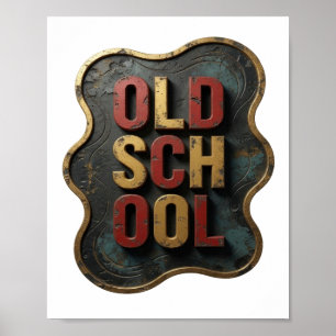Impressão OLD SCHOOL Cool Gold