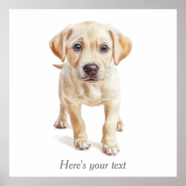 Impressão Personalizada de Berçário de Cachorro La (Frente)