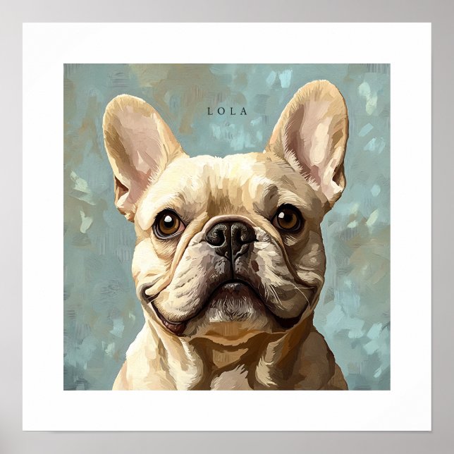 Impressão Personalizada de Bulldog Francês (Frente)