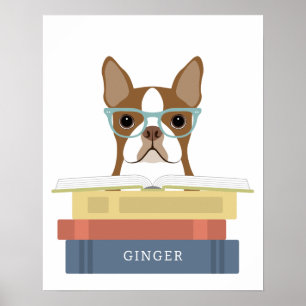 Impressão Personalizada de Cachorro Boston Terrier