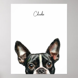 Impressão Personalizada de Cachorro Boston Terrier