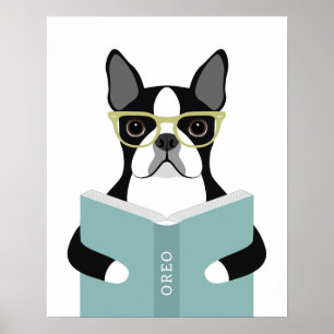 Impressão Personalizada de Cachorro Boston Terrier