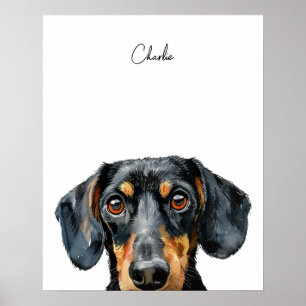 Impressão Personalizada de Cachorro Dachshund