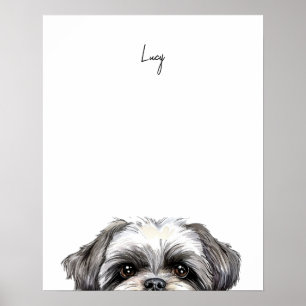 Impressão Personalizada de Cachorro Shih Tzu