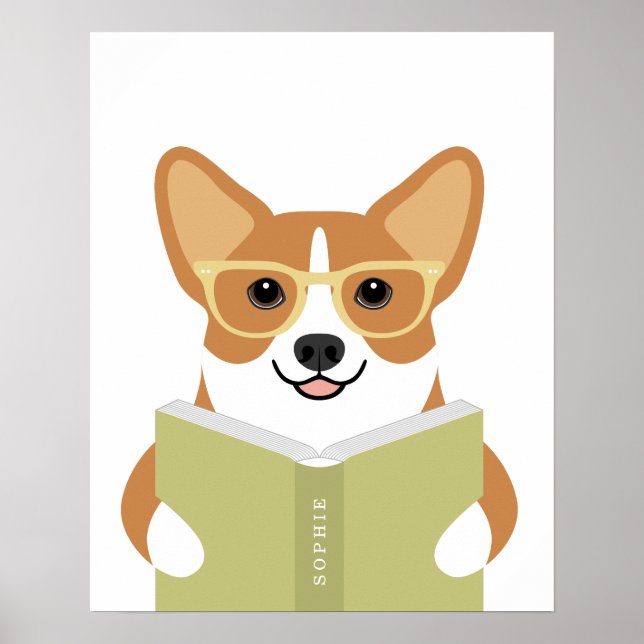 Impressão Personalizada de Cão Corgi (Frente)
