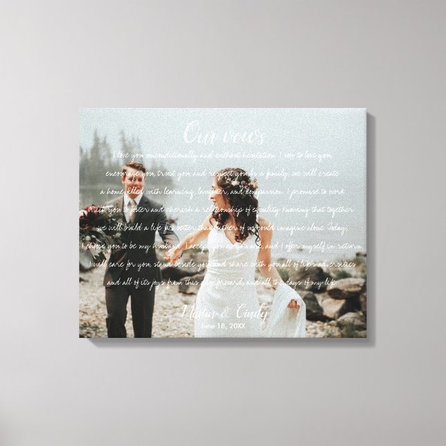 Impressão Personalizada de Fotografias e Vows (Frente)