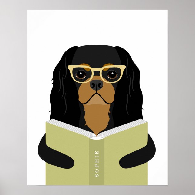 Impressão Personalizada do Cão Cavalier (Frente)