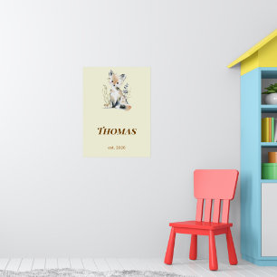 Impressão Personalizada do Nome da Nursery da Rapo