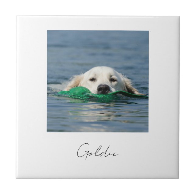 Impressão personalizada foto de cachorro em cerâmi (Frente)