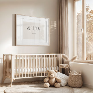 Impressão Personalizada Nome Bebê Menino Arte Mini