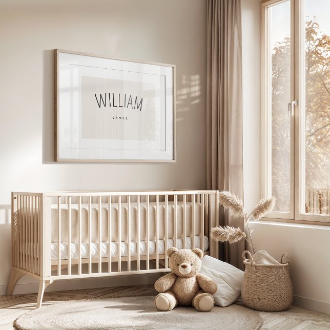 Impressão Personalizada Nome Bebê Menino Arte Mini (Criador carregado)