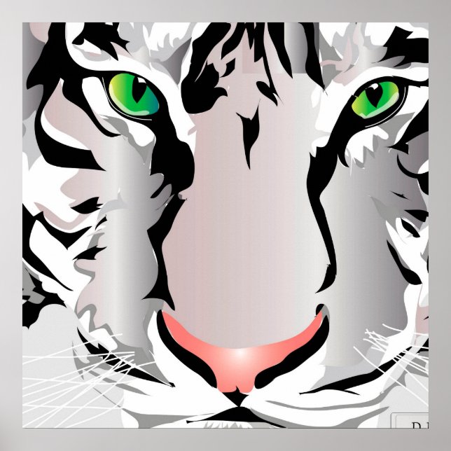 IMPRESSÃO PERSONALIZADA- TIGRE-BRANCO/CINZA (Frente)