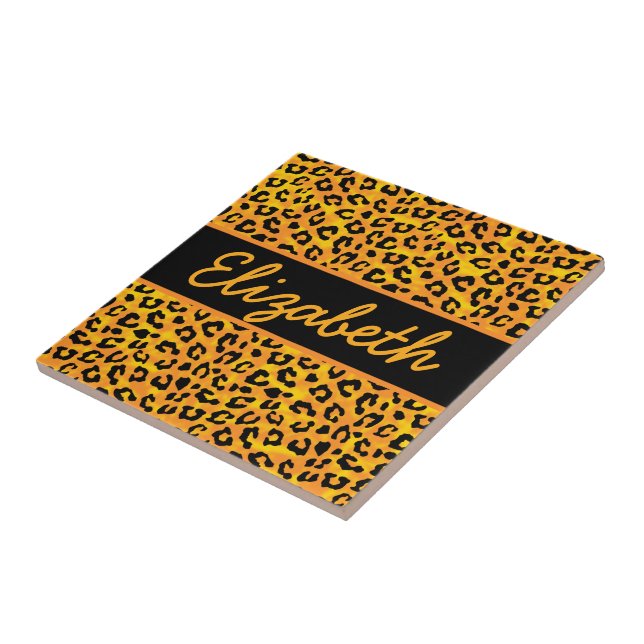 Impressão personalizado do leopardo (Lateral)