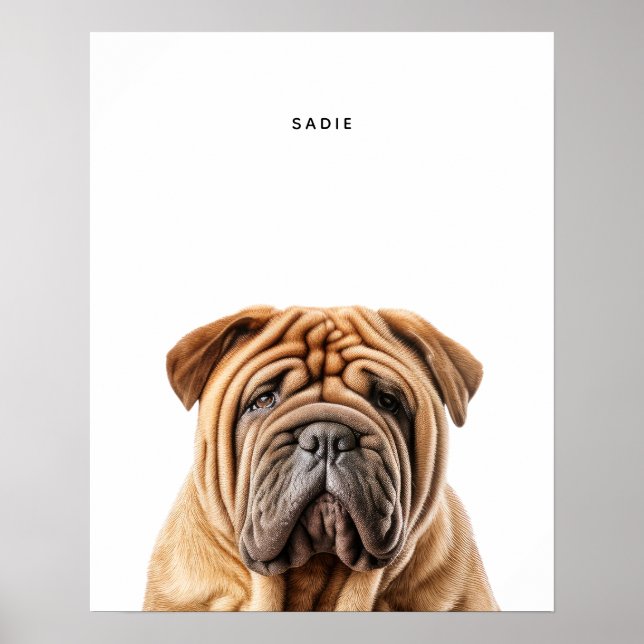 Impressão personalizado Shar Pei (Frente)