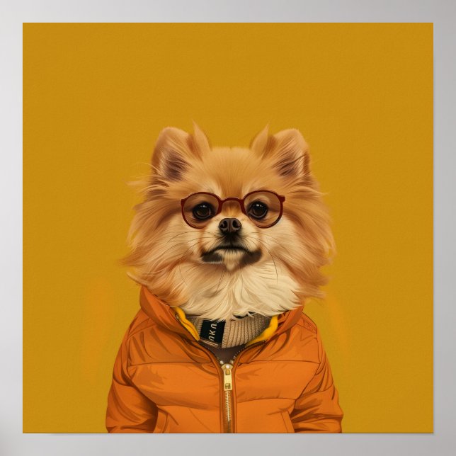 Impressão Pomeraniano Adorável (Frente)