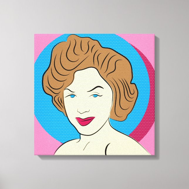 IMPRESSÃO pop RETRO MULHER COM ARTE CANVAS INTENSA (Frente)