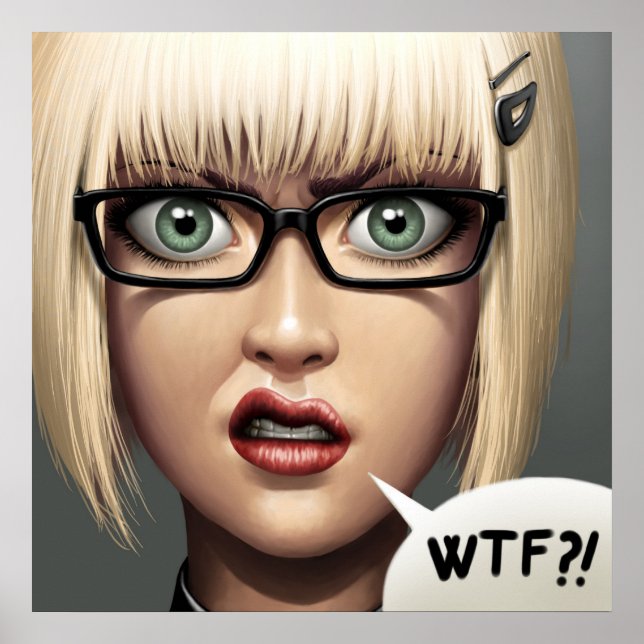 IMPRESSÃO poster/CANVAS ・ wtf?! (Frente)