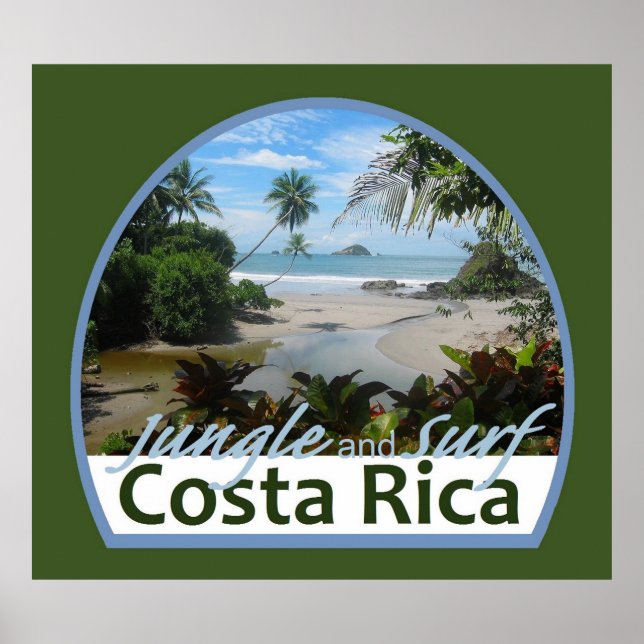 Impressão POSTER da Costa Rica (Frente)