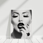 Impressão Poster de modelo de moda<br><div class="desc">O modelo de moda branca e preta é ideal como ele mesmo ou como parte da parede da galeria.</div>