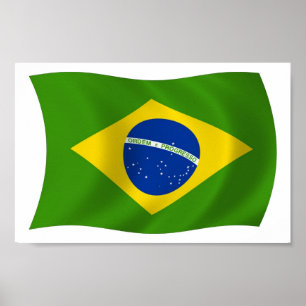 Impressão Poster de Sinalizador Brasil