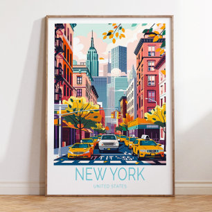 Impressão Poster de viagens, Estados Unidos