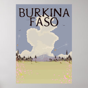 Impressão poster de viagens paisagista Burkina Fas