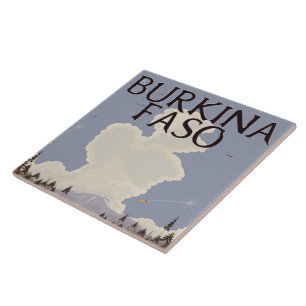 Impressão poster de viagens paisagista Burkina Fas