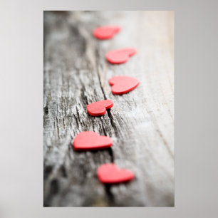 Impressão poster/tela de pequenos corações