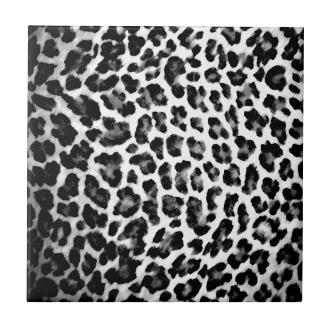 Impressão preto & branco do leopardo (Frente)