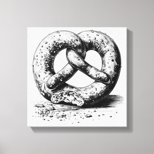 Impressão preto Canvas em forma de escamas (Frente)