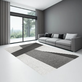 Impressão preto/Cinza/Branco Geométrico Moderno