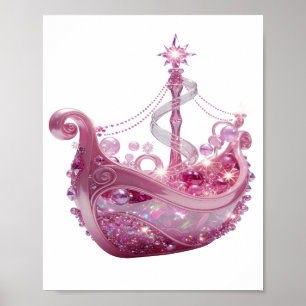 Impressão PRINCESA COROA de Prata Moderna