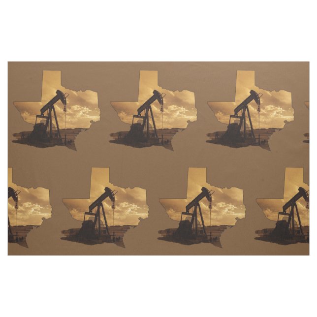 Impressão Pump Jack do Texas - Tecido de 9" ao qua (Fat Quarter)