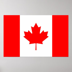 Impressão quadro com a bandeira de Canadá