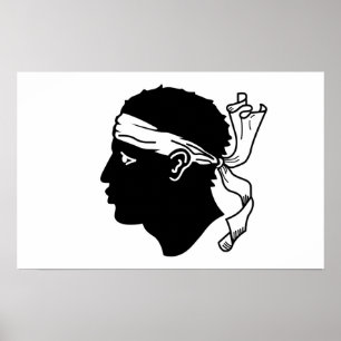 Impressão quadro com a bandeira de Córsega, Fran