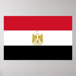 Impressão quadro com a bandeira de Egipto