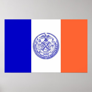 Impressão quadro com a bandeira de New York, EUA