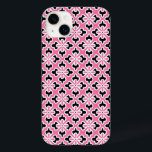 Impressão quimono, cor-de-rosa, preto e branco<br><div class="desc">Kimono impressão,  preto esboçado em branco sobre um rico fundo rosa azálea - gráfico digital multimídia inspirado no tradicional tecido quimono japonês</div>