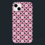 Impressão quimono, cor-de-rosa, preto e branco<br><div class="desc">Kimono impressão,  preto esboçado em branco sobre um rico fundo rosa azálea - gráfico digital multimídia inspirado no tradicional tecido quimono japonês</div>