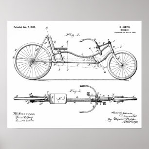 Impressão Recumbent da arte da patente de design